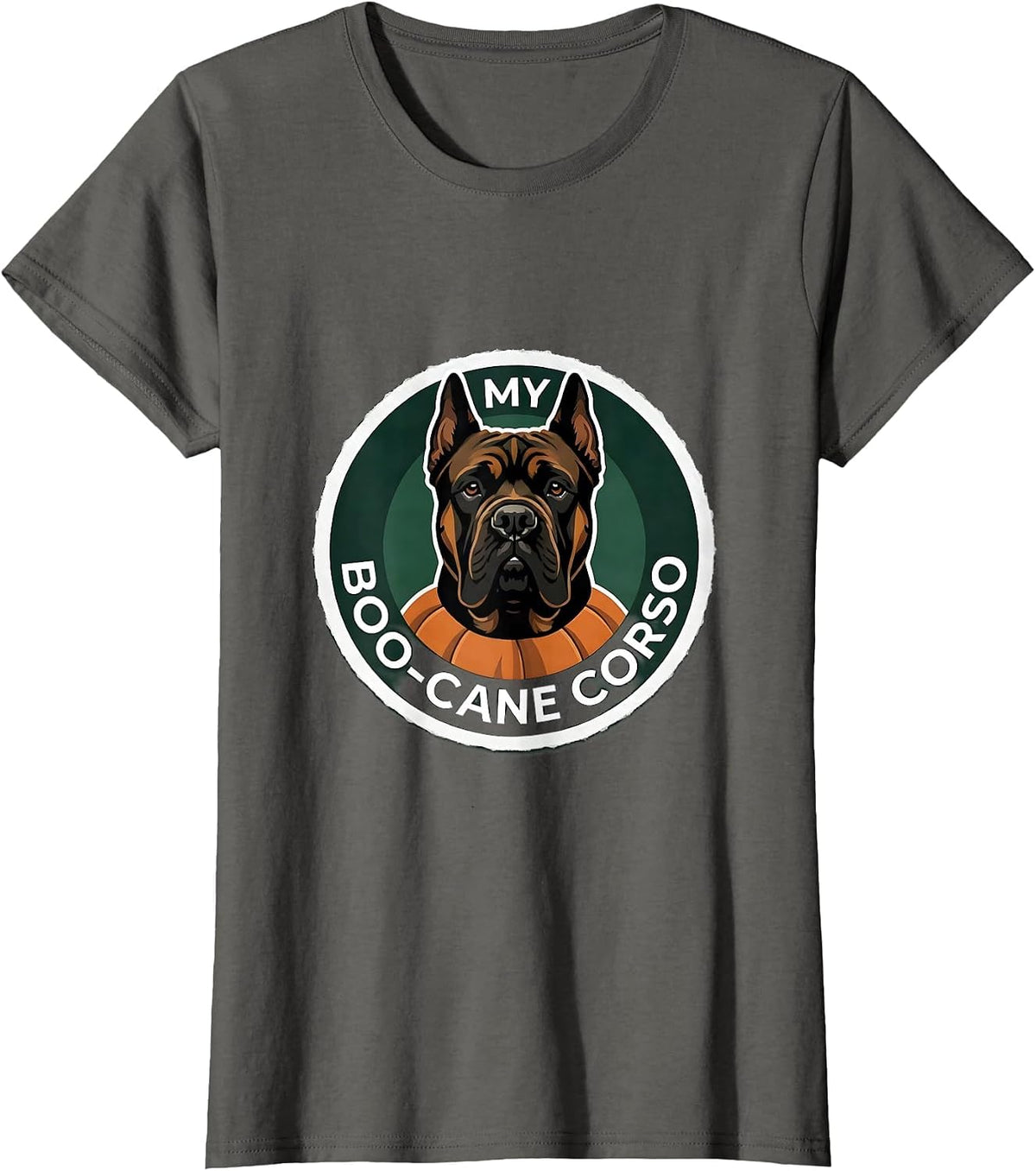 Women's My Boo-Cane Corso Funny Dog Lover Halloween Costume Pet T-Shirt - Asphalt Grey
