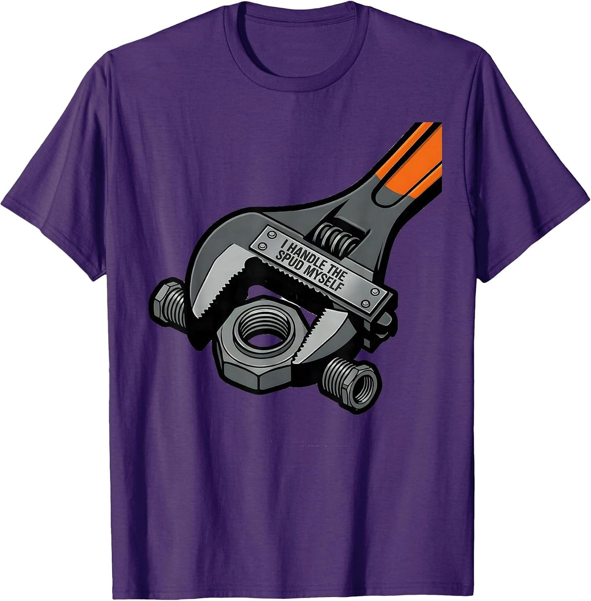 Men's I Handle The Spud Myself Funny Plumber Pipefitter T-Shirt - Purple