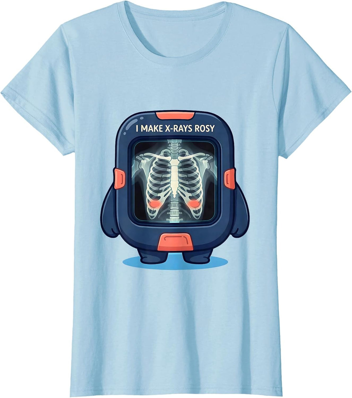 I Make X-Rays Rosy Cute Kawaii Radiology Tech Rad Tech Gift T-Shirt - Baby Blue