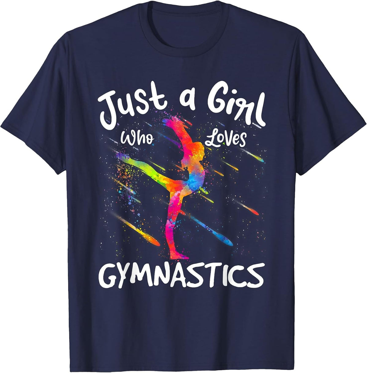 Just A Girl Who Loves Gymnastics Sport T-Shirt - Navy Blue