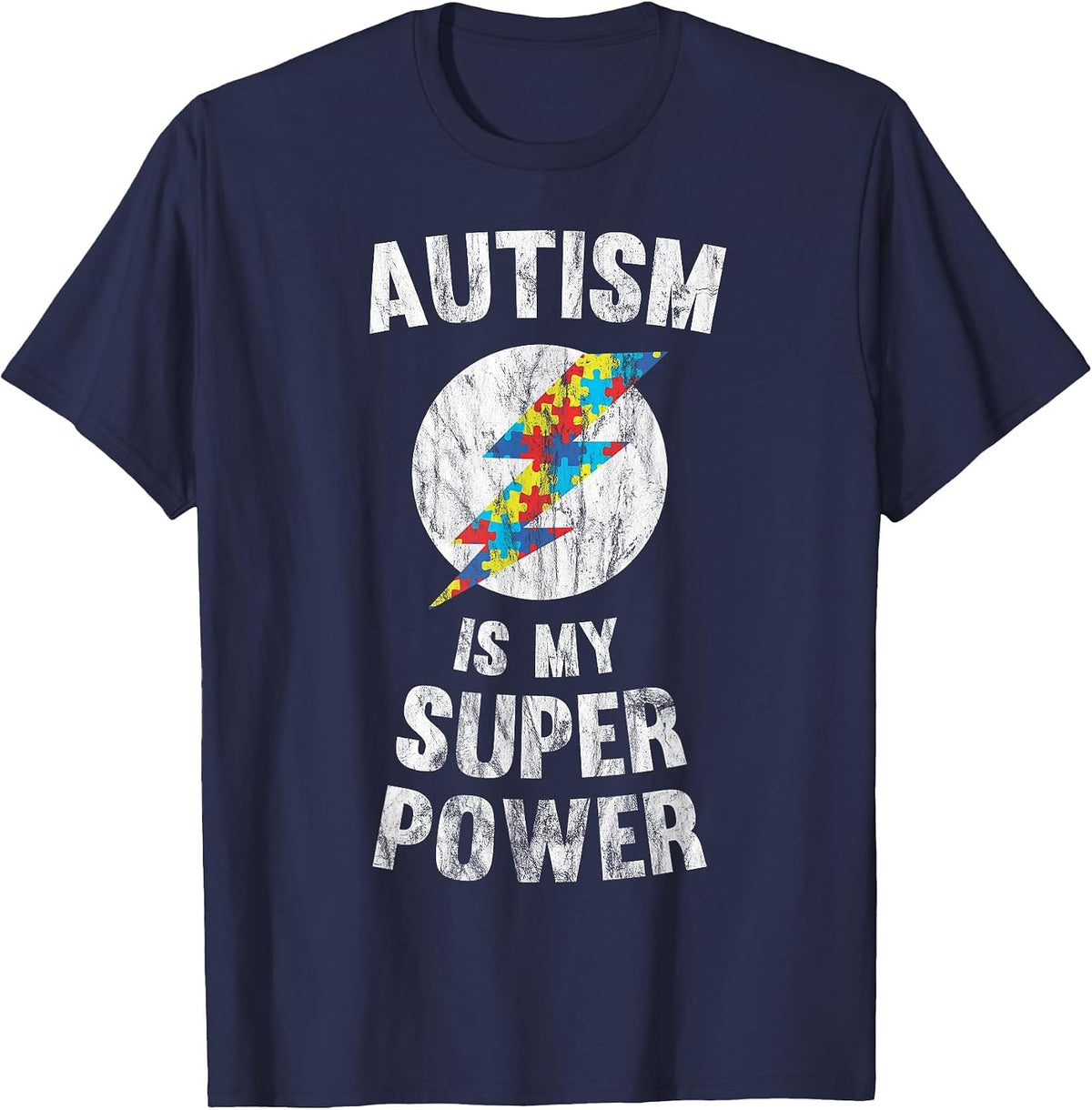 Autism is My Super Power T-Shirt T-Shirt - Navy Blue