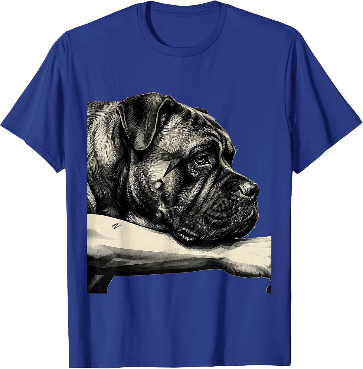 Men's Cane Corso Minimalist Dog Lover Gift T-Shirt - Royal Blue