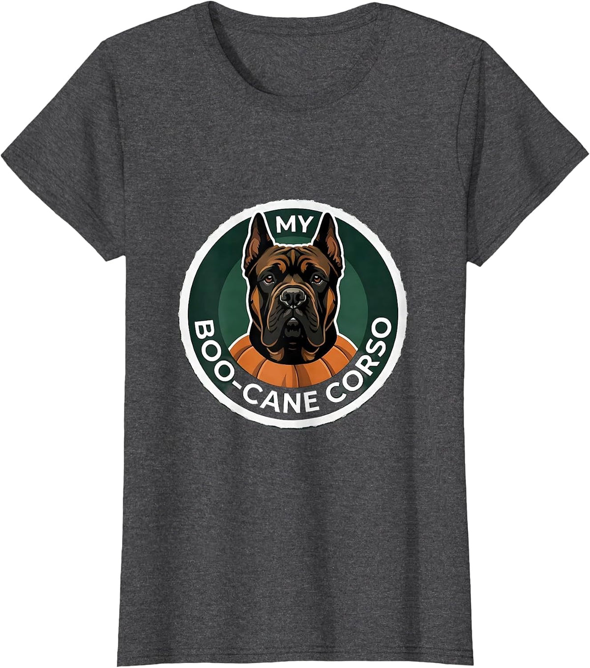 Women's My Boo-Cane Corso Funny Dog Lover Halloween Costume Pet T-Shirt - Dark Heather Grey