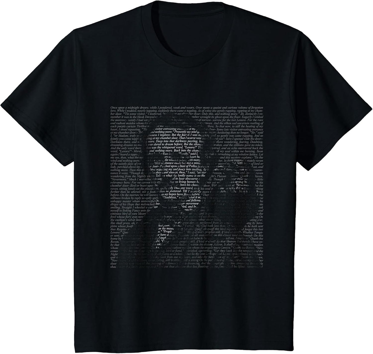 Edgar Allen Poe & Raven - Reading Bookworm Reader T-Shirt - Black