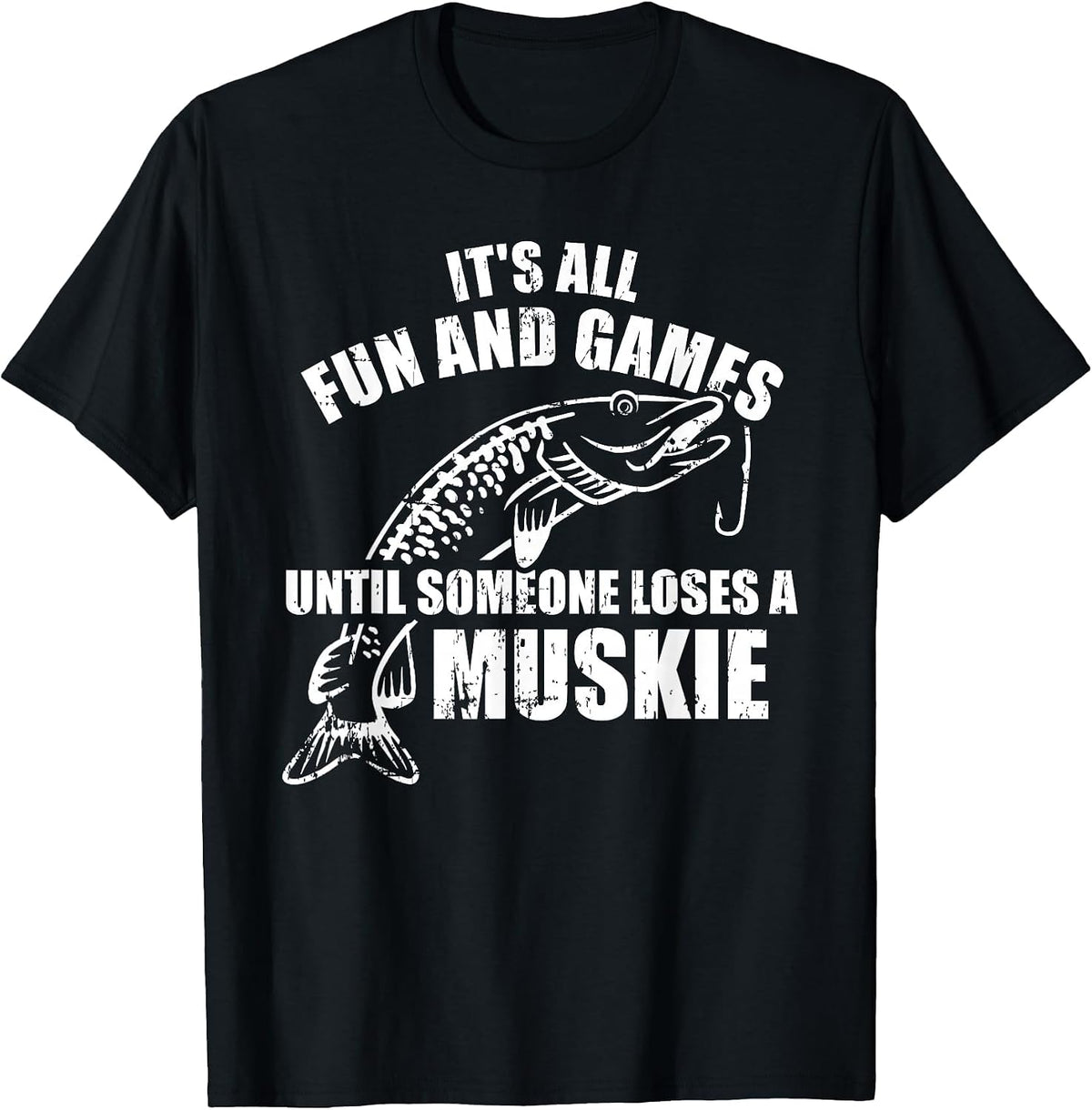 Pike Fishing Muskie T-Shirt - Black