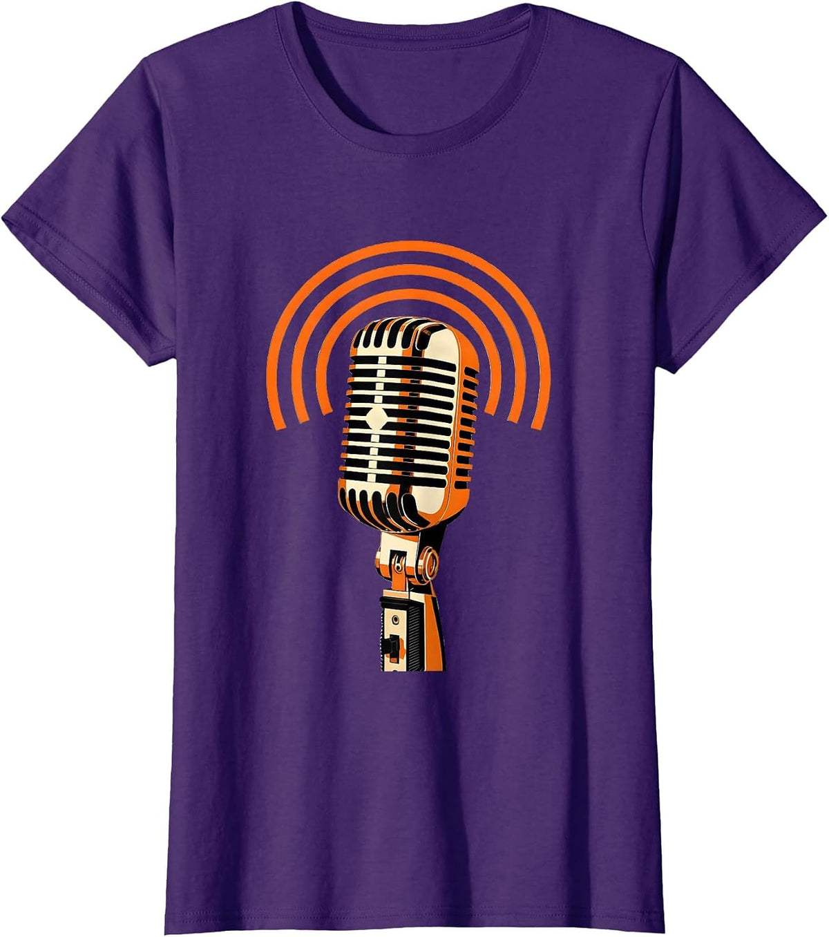 Women's Threaded Pipe Nipple Vintage Microphone Funny Plumber Gift T-Shirt - Purple