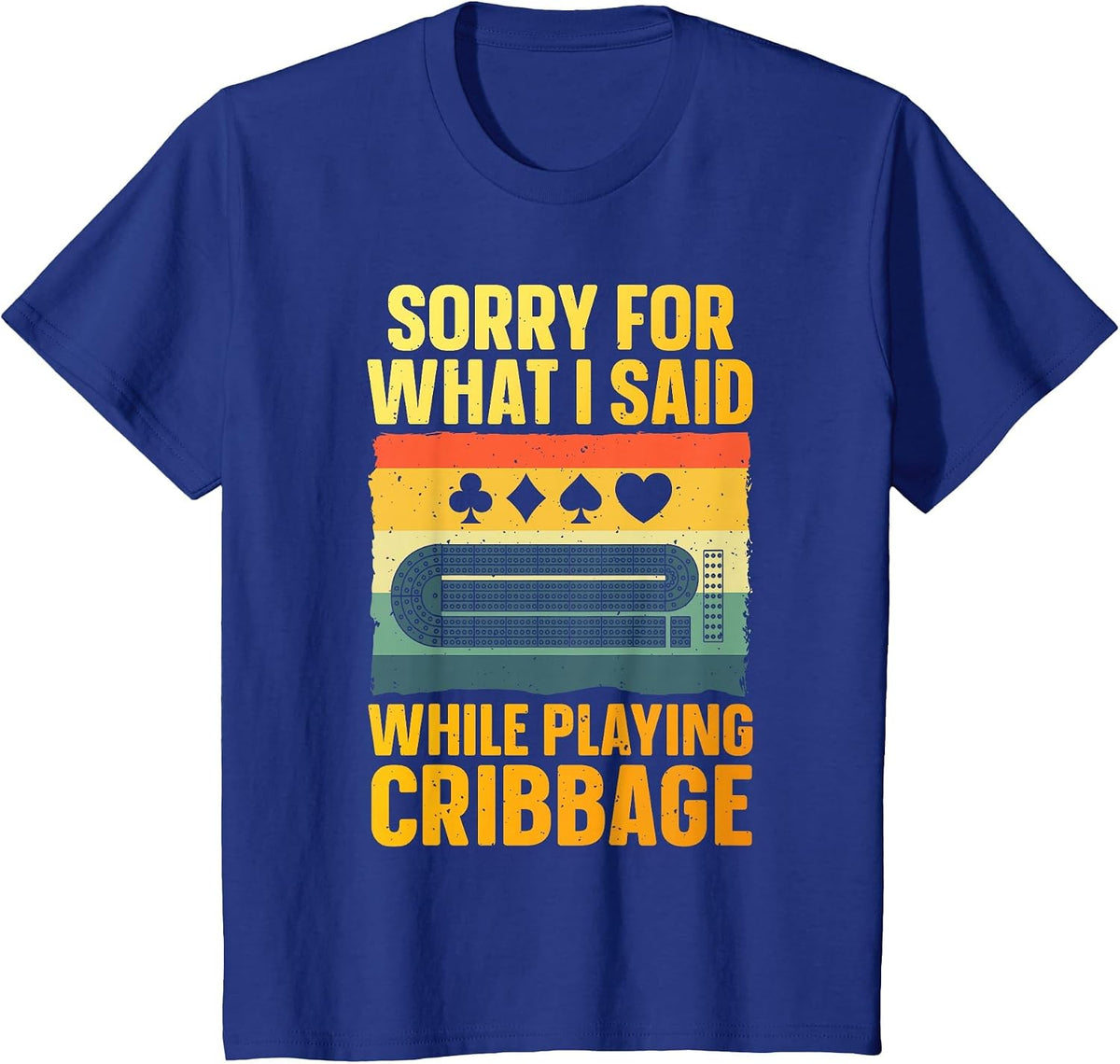 Funny Cribbage Art for Men Women Card Game Cribbage Player T-Shirt - Royal Blue