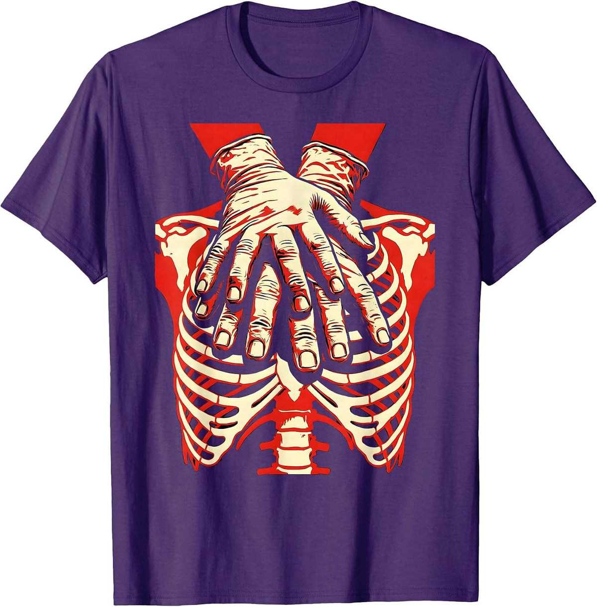 Men's EMT CPR Rescue Graphic Design Gift T-Shirt - Purple