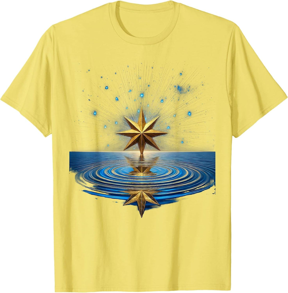 Men's Star Reflected in Still Ocean Graphic T-Shirt - Lemon Yellow