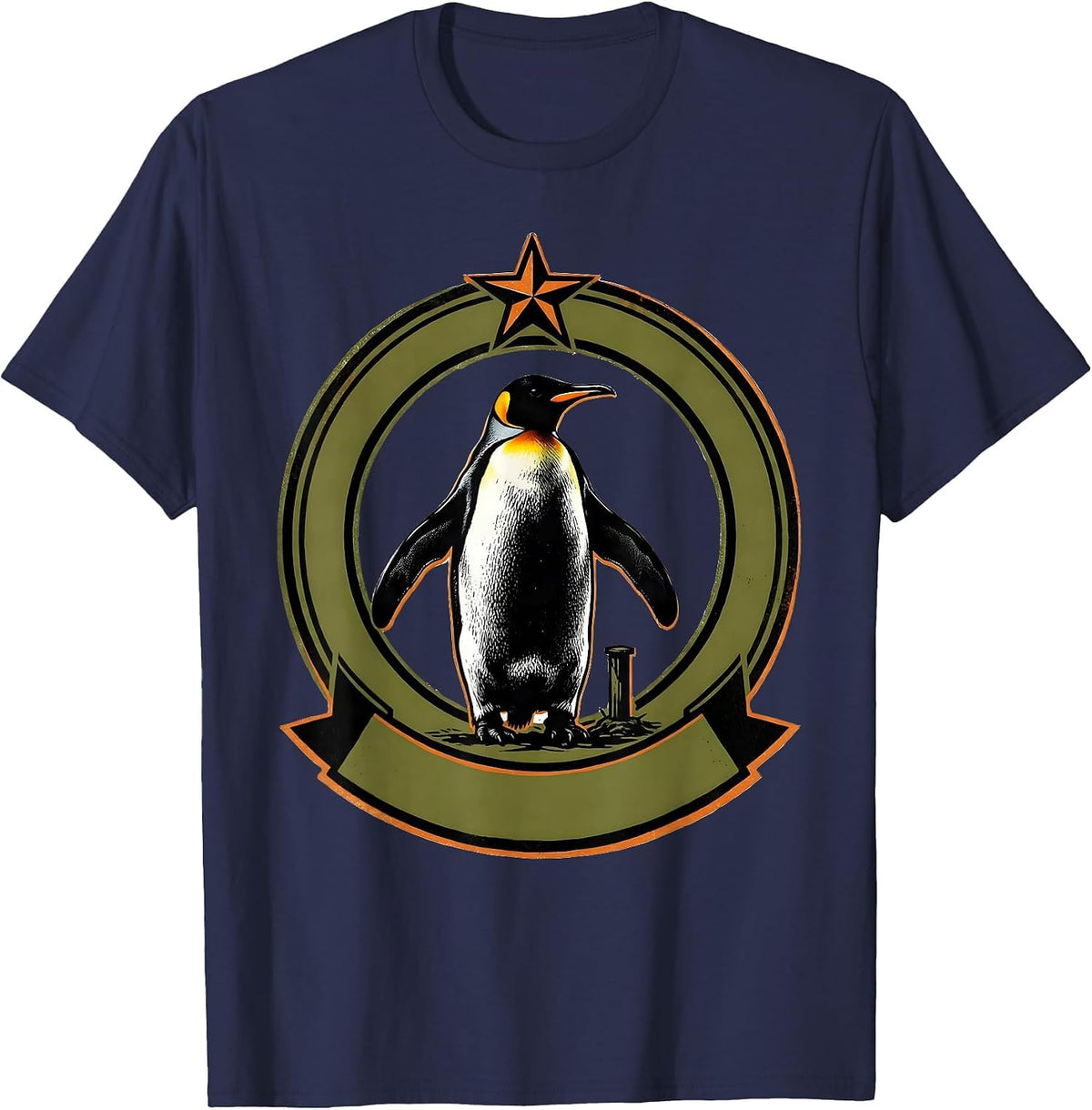 Flight Was Never An Option Penguin Martial Arts Humor T-Shirt - Navy Blue