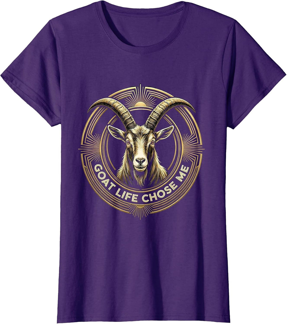 Women's Goat Life Chose Me Funny Goat Design T-Shirt - Purple