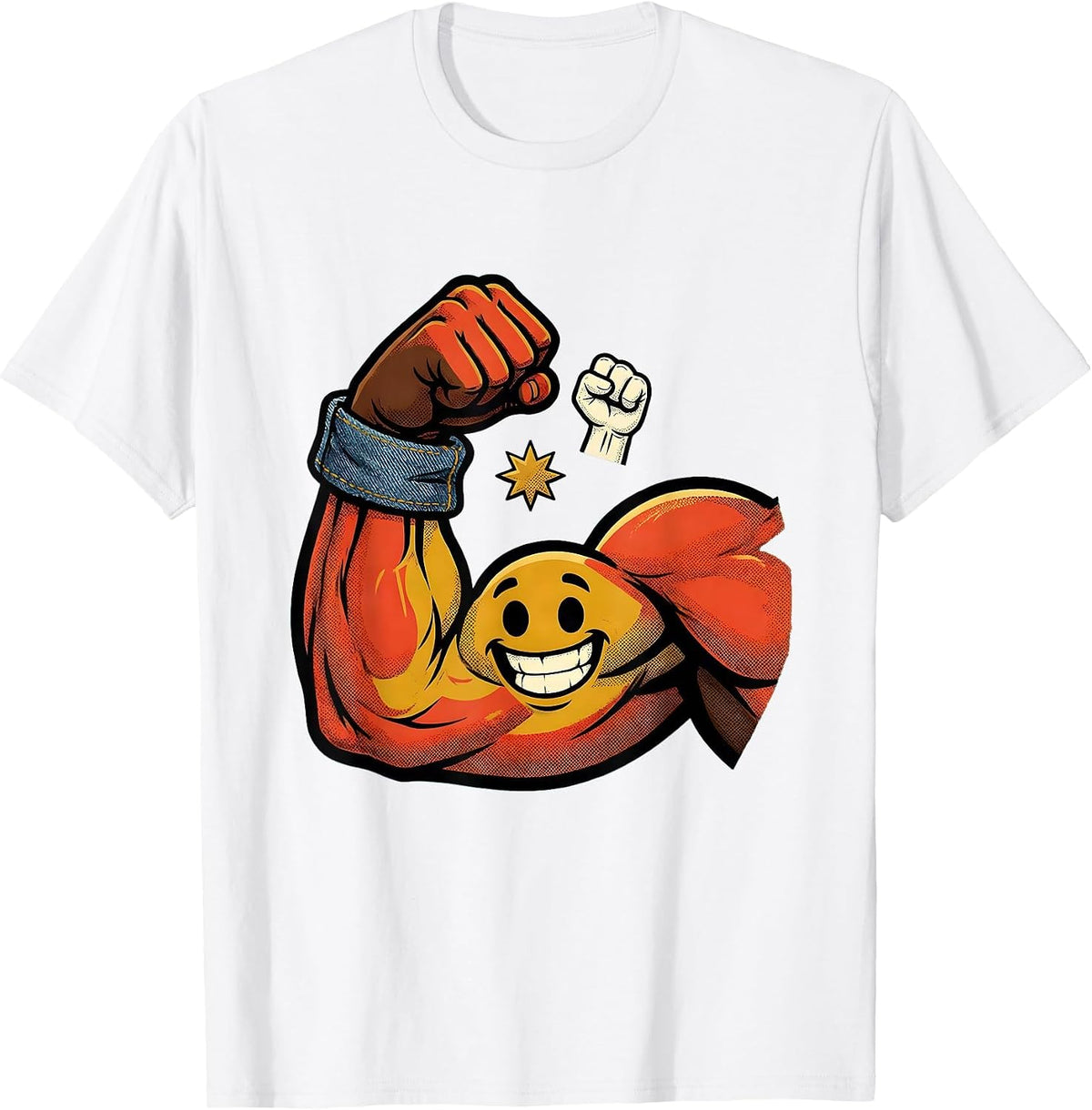 Men's Rosie the Riveter Strong Arm Graphic Tee T-Shirt - White