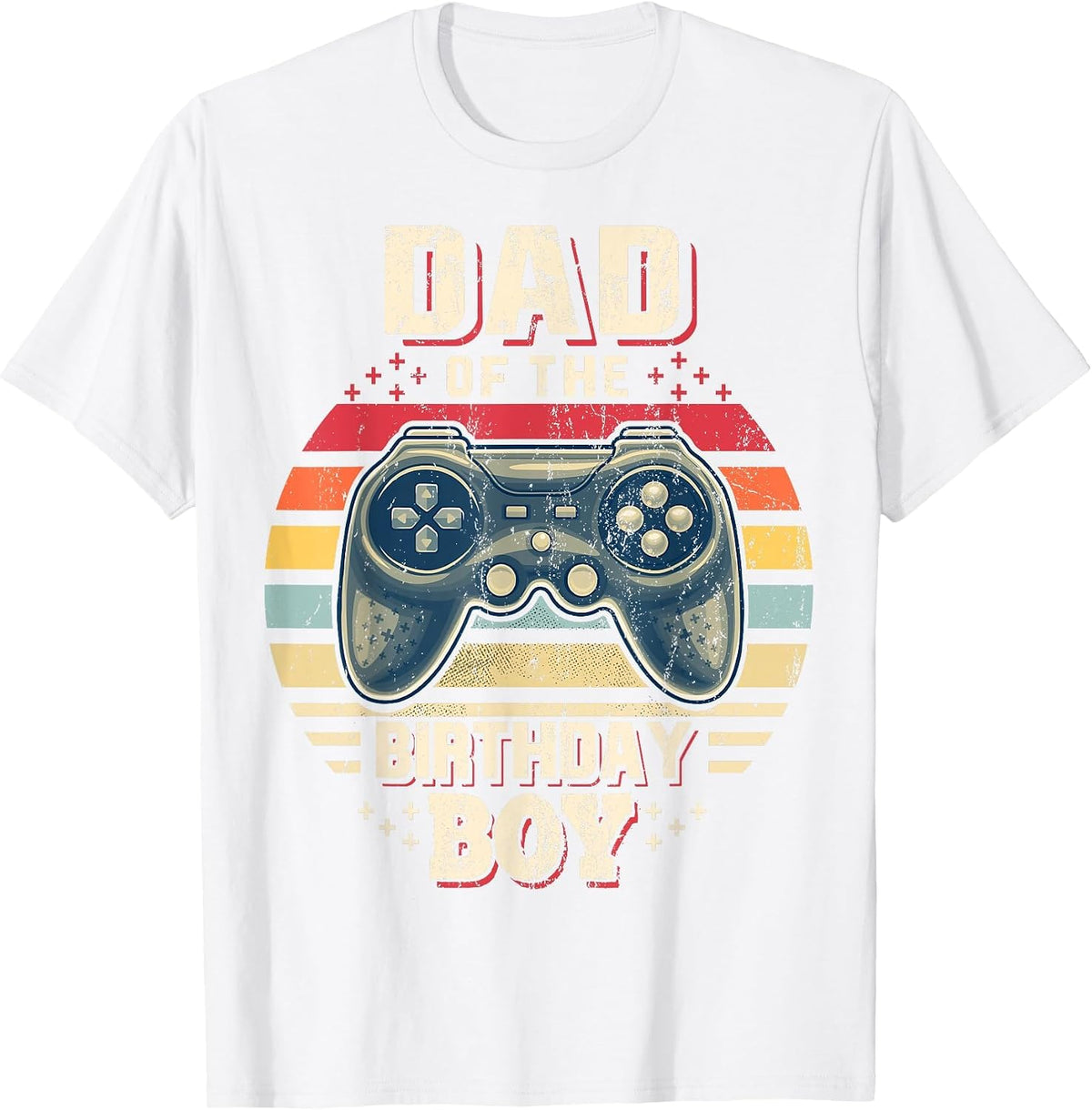 Dad of the Birthday Boy Matching Video Gamer Birthday Party T-Shirt - White