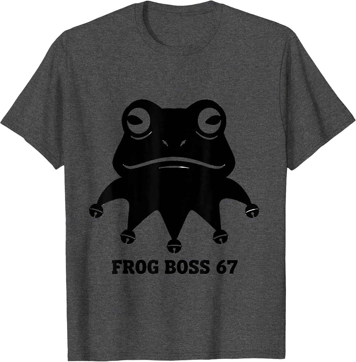 Frog Boss 67 Mardi Gras Six Seven Meme Kid Humor T-Shirt - Dark Heather Grey