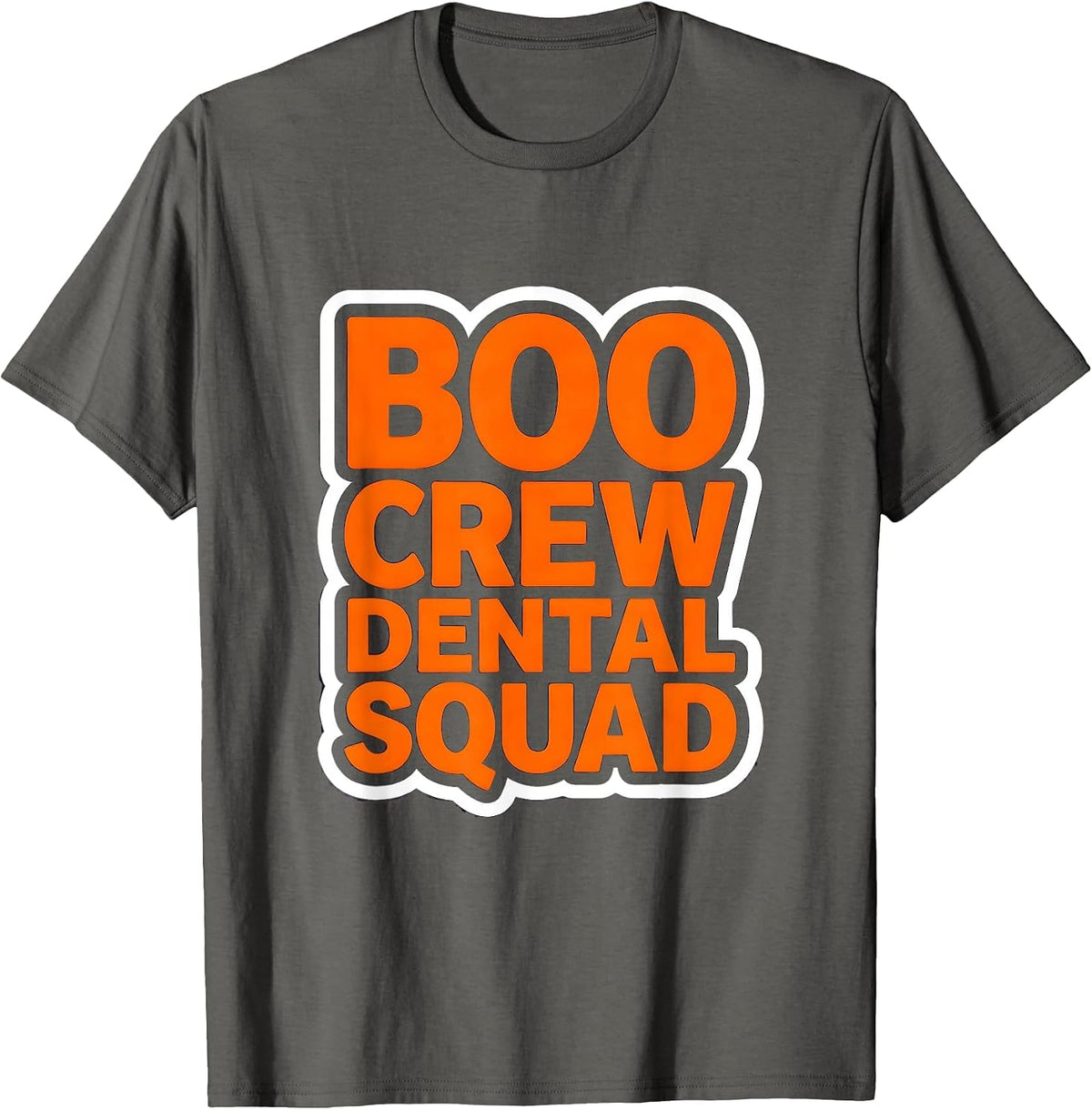 Men's Boo Crew Dental Squad Halloween Design T-Shirt - Asphalt Grey