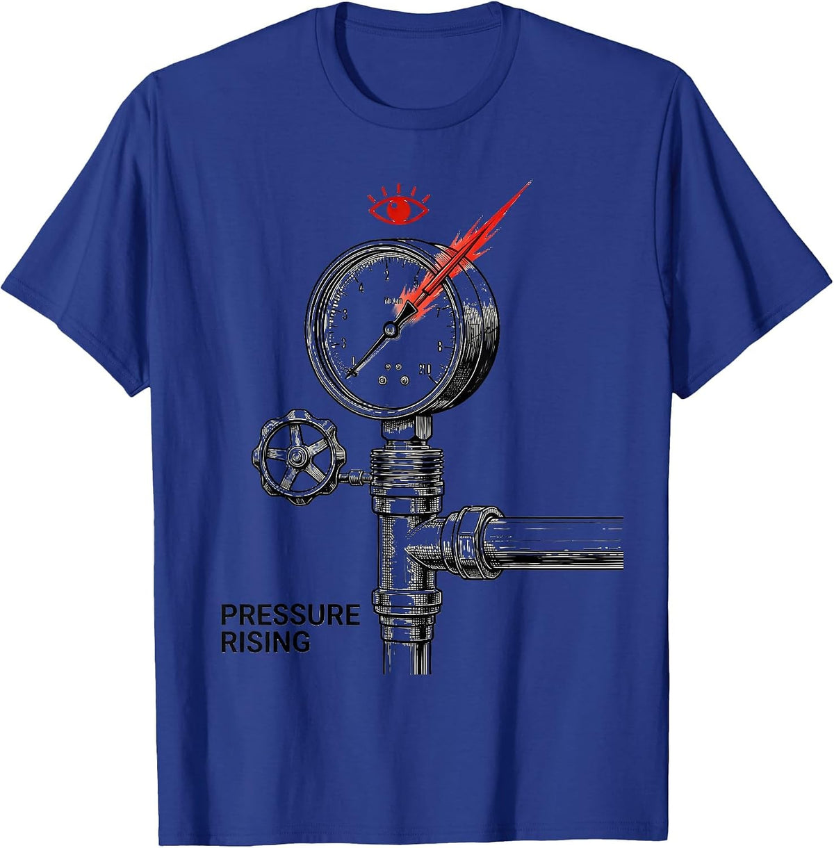 P-Trap Schematic Plumbing Joke Trade Humor T-Shirt - Royal Blue