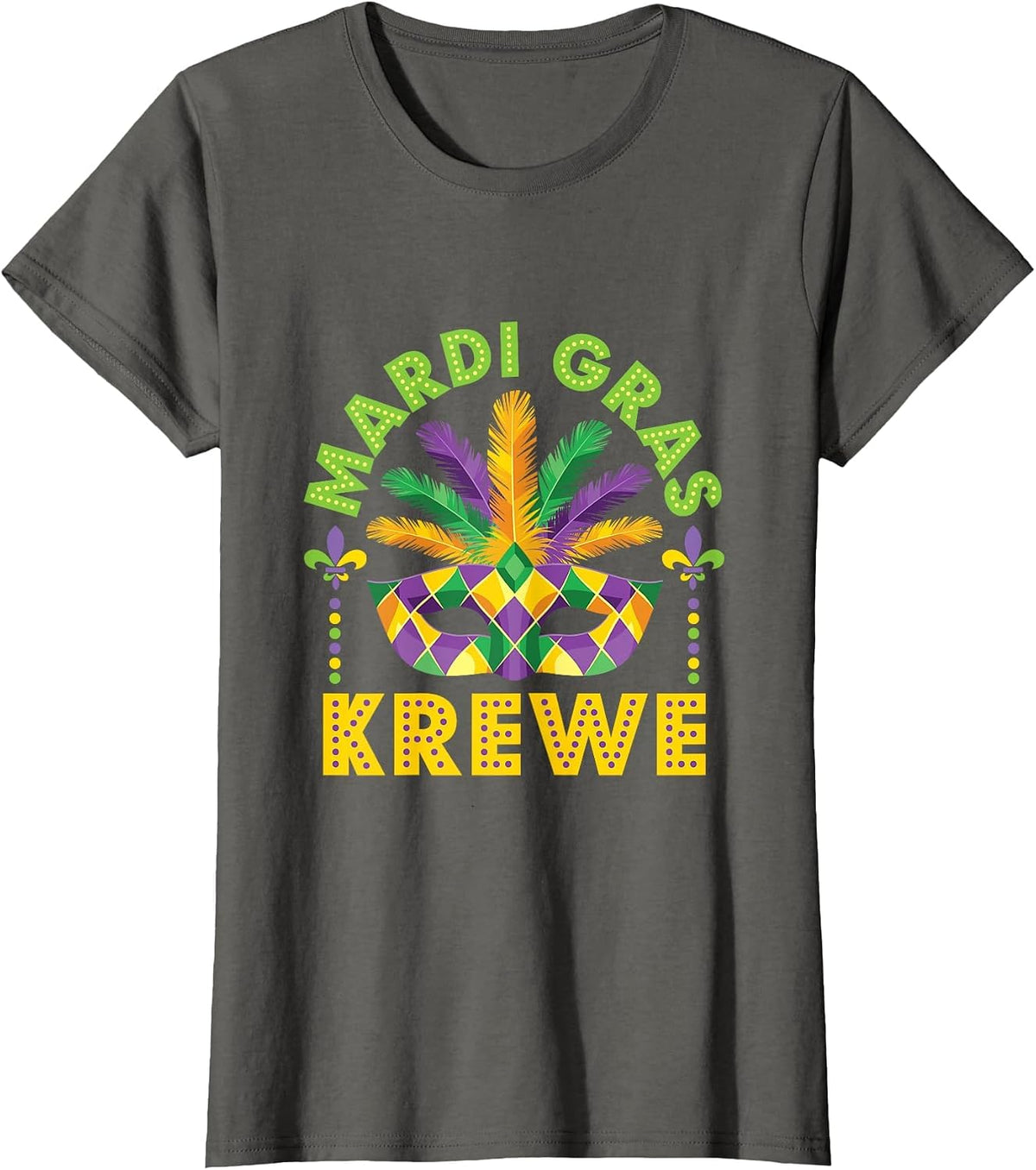 Mardi Gras Krewe Krewes Parade Ball Festival New Orleans T-Shirt - Asphalt Grey