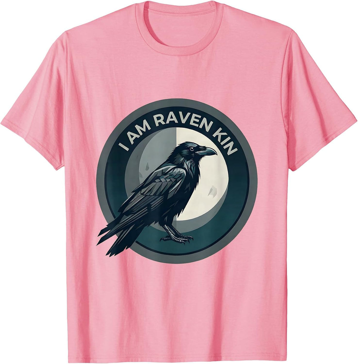 Men's I Am Raven Kin Gothic Raven Bird Lover Dark Aesthetic T-Shirt - Pink