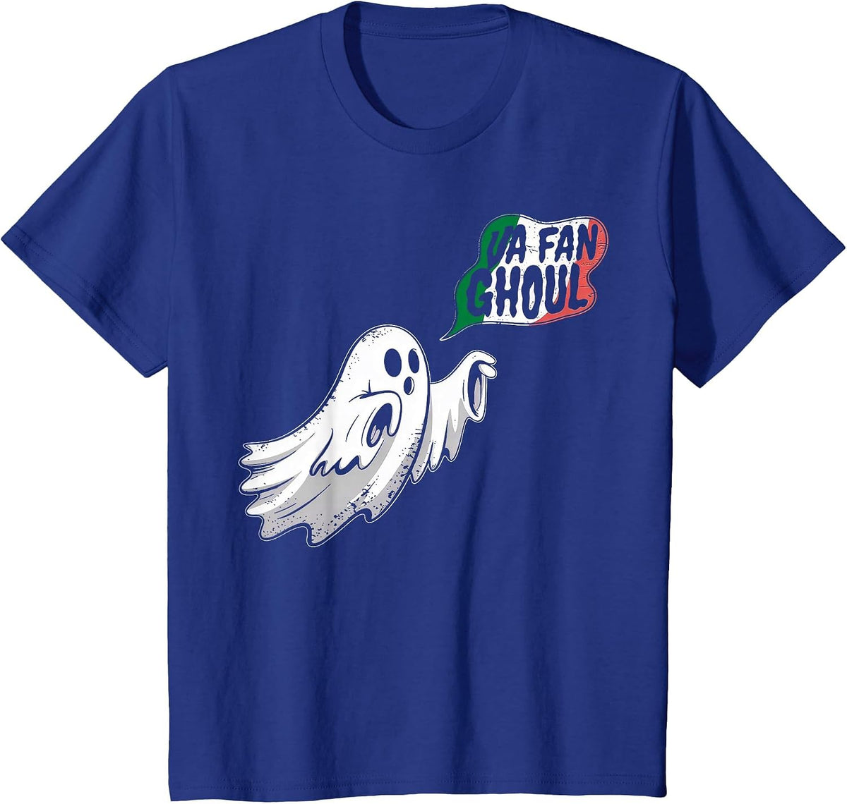 Va Fan Ghoul Ghost Italian Halloween T-Shirt - Royal Blue