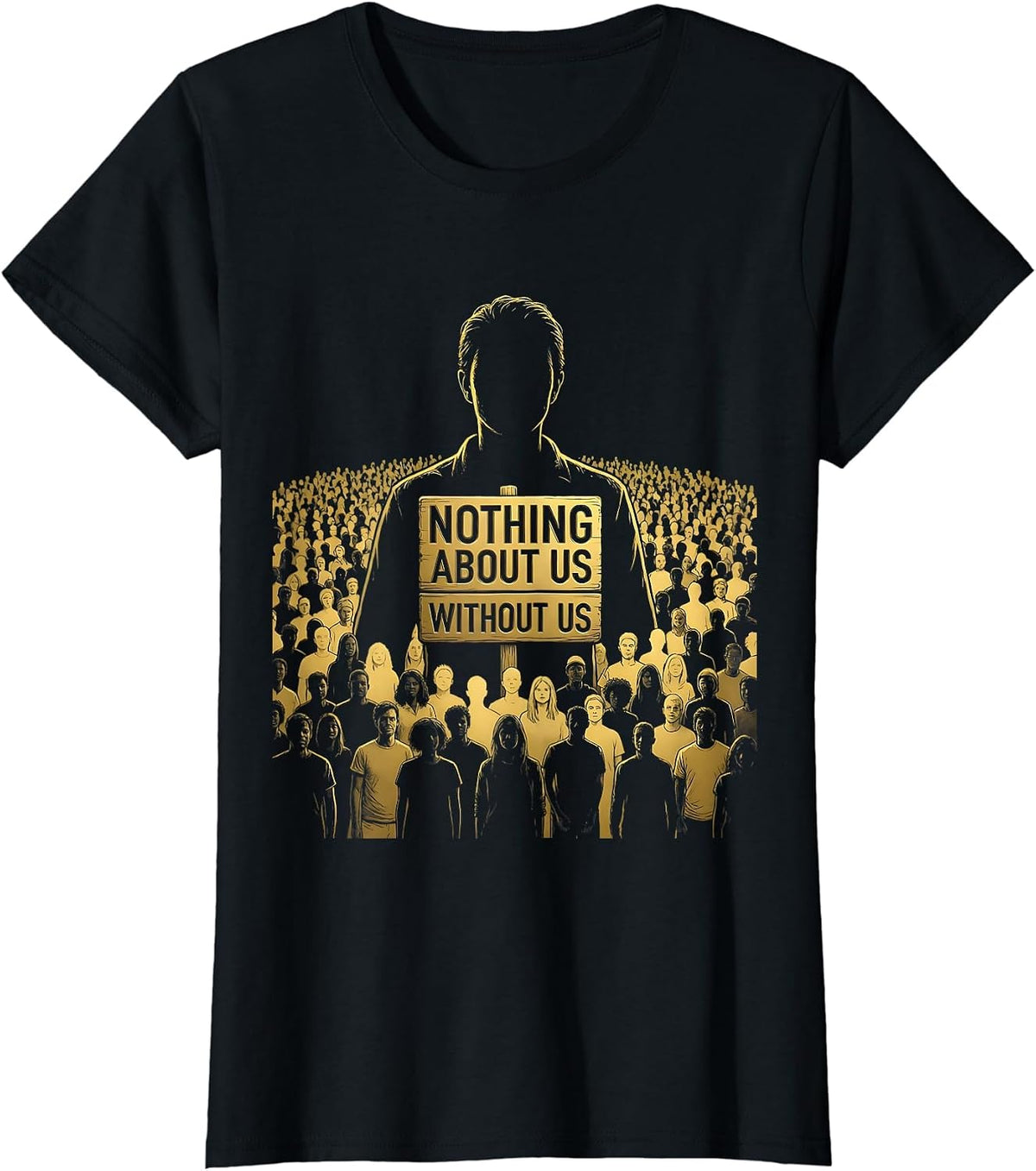 Nothing About Us Without Us Autism Advocacy T-Shirt - Black