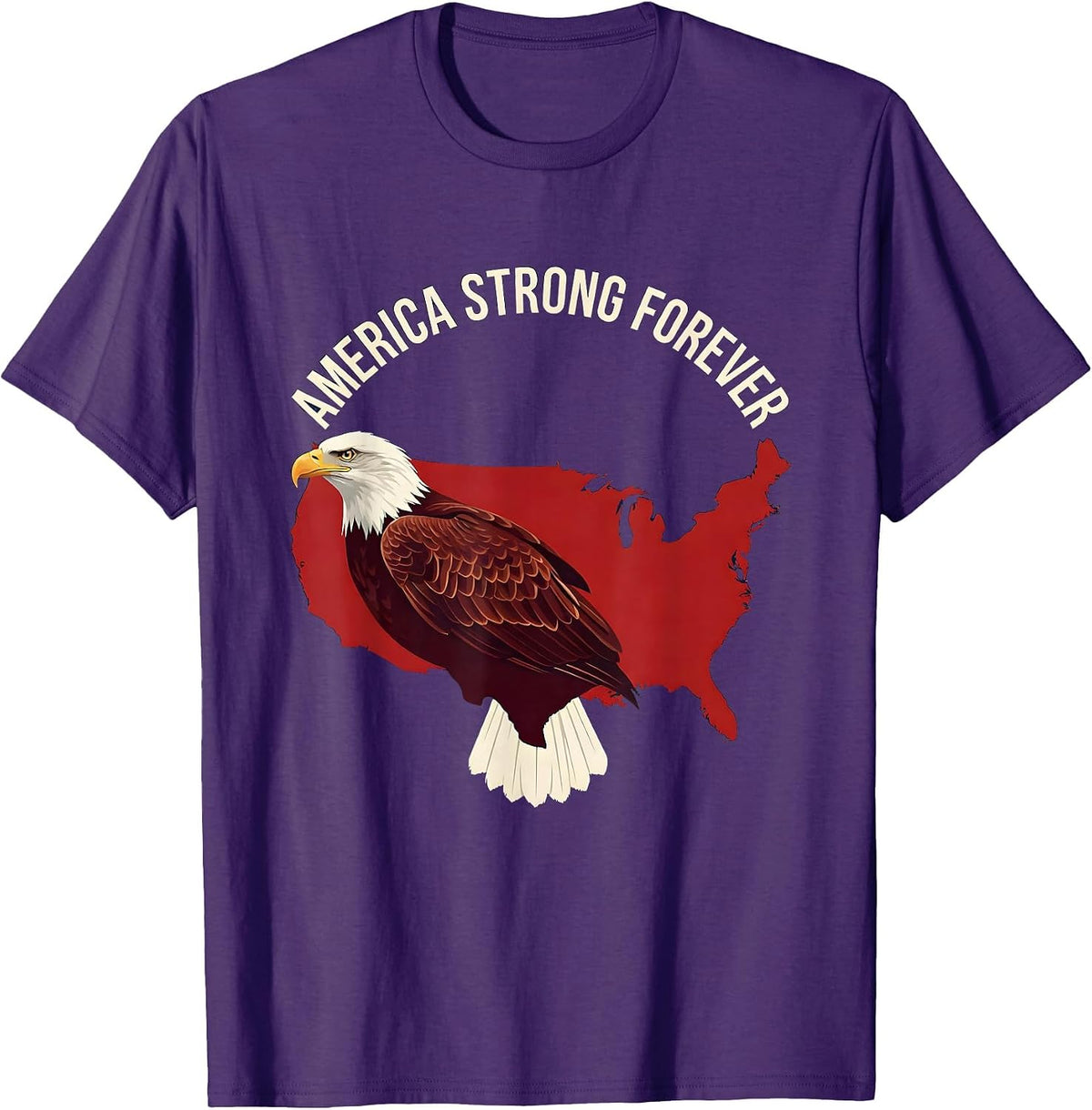 America Strong Forever Patriot Day Design T-Shirt - Purple