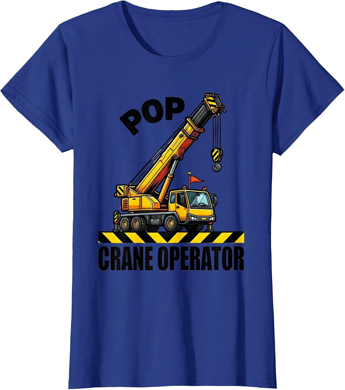 Women's Pop, Crane Operator Funny Construction Crew Toddler Birthday T-Shirt - Royal Blue