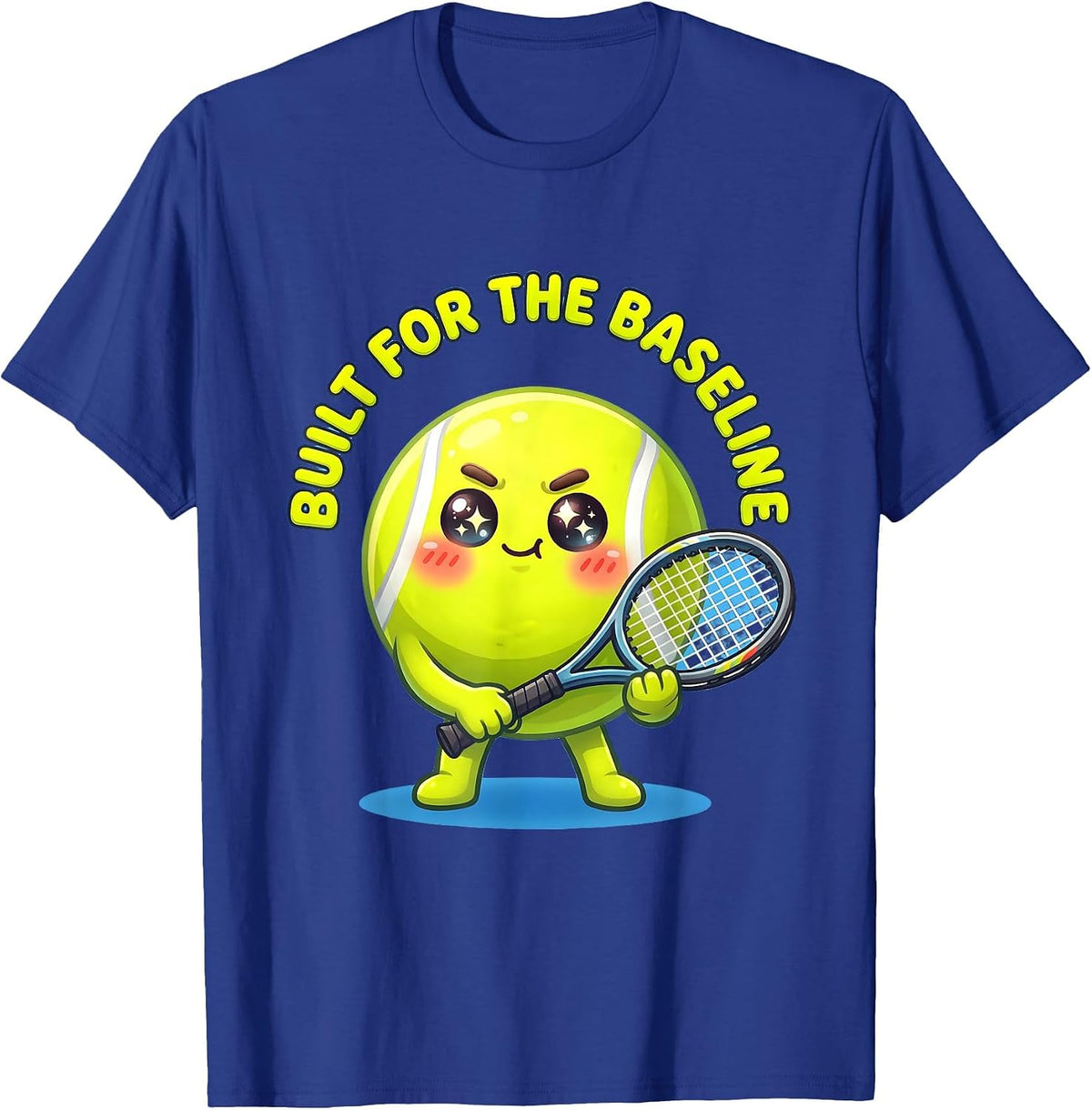 Built for the Baseline Tennis Graphic Design T-Shirt - Royal Blue