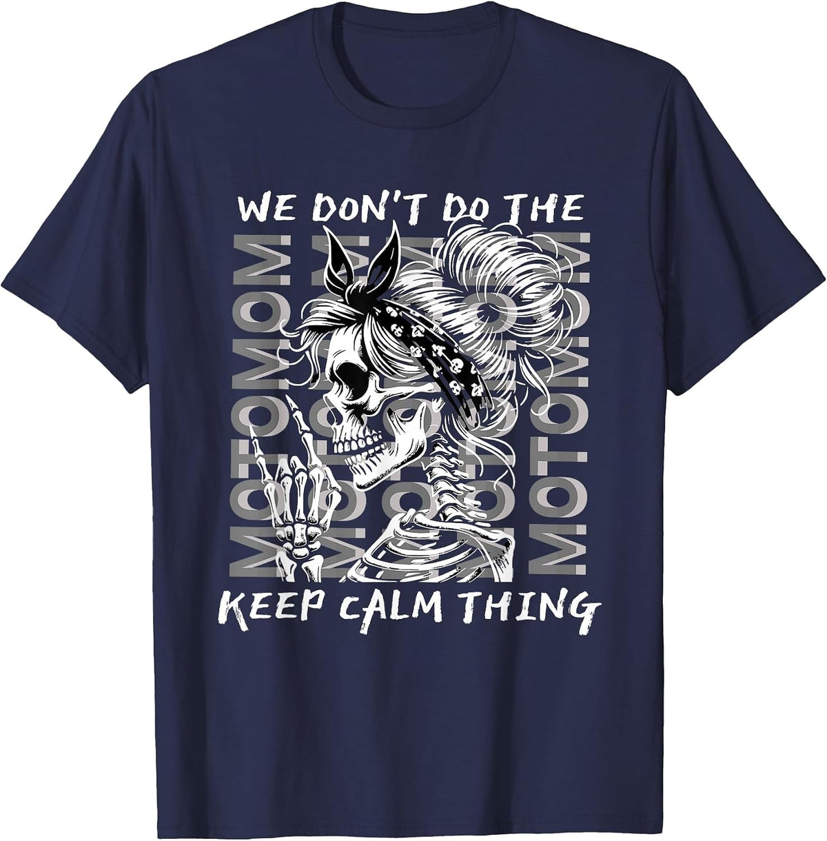 Motomom Motocross Mom Dirt Bike Racing Moto Mom T-Shirt - Navy Blue