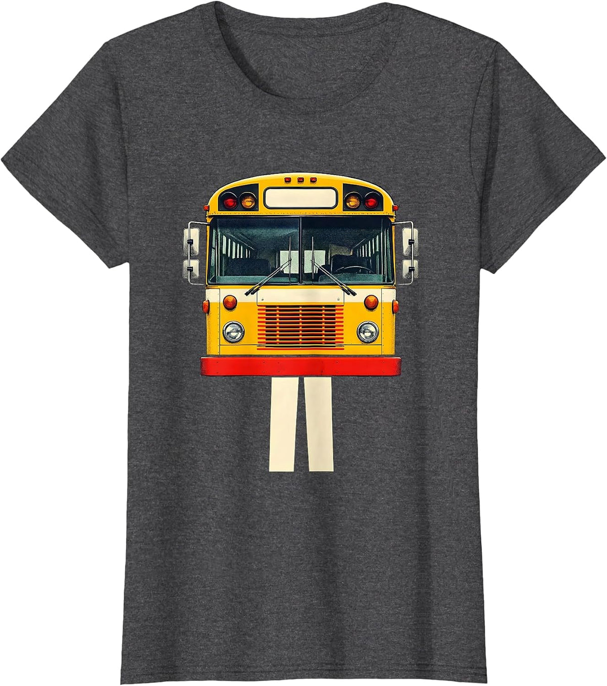 Women's School Bus Driver Funny Costume Back to School T-Shirt - Dark Heather Grey