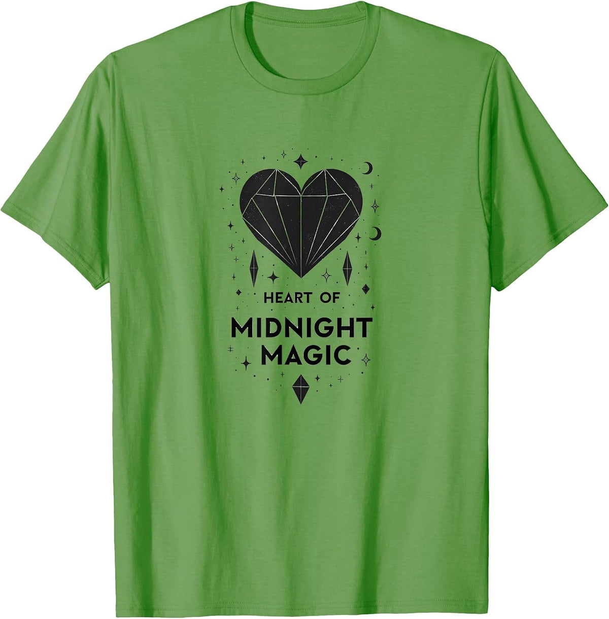 Heart of Midnight Magic Gothic Dark Romance T-Shirt - Grass Green