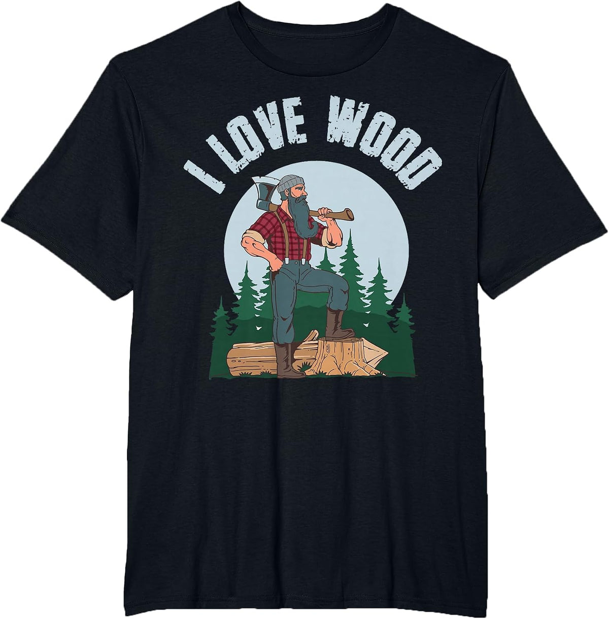 I Love Wood T-Shirt - Black