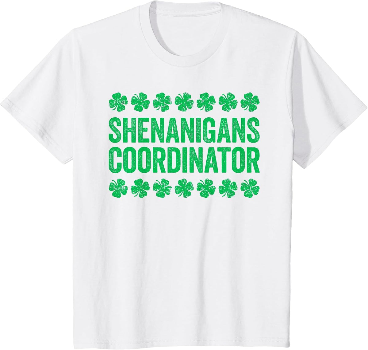 Shenanigans Coordinator Shirt Men Women Kids St Patricks Day T-Shirt - White