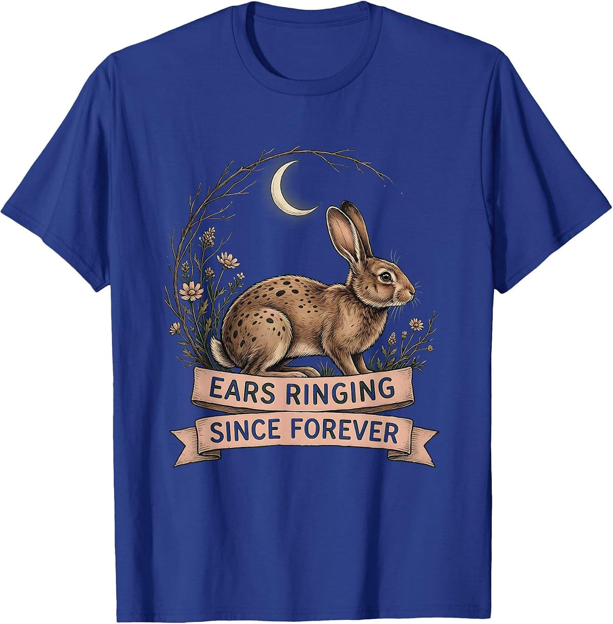 Ears Ringing Since Forever Metal Band Design T-Shirt - Royal Blue