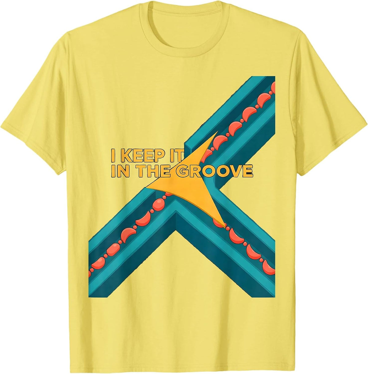 Men's I Keep It In The Groove Funny Welder Trade Pride Metal T-Shirt - Lemon Yellow