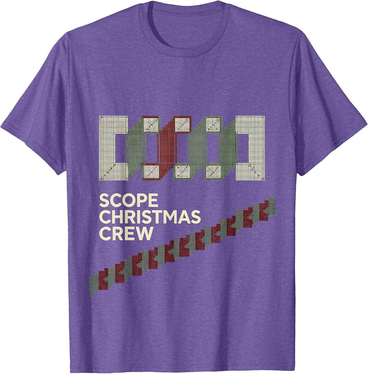 Men's Scope Christmas Crew Gastroenterology Nurse Endoscopy Tech T-Shirt - Purple Heather
