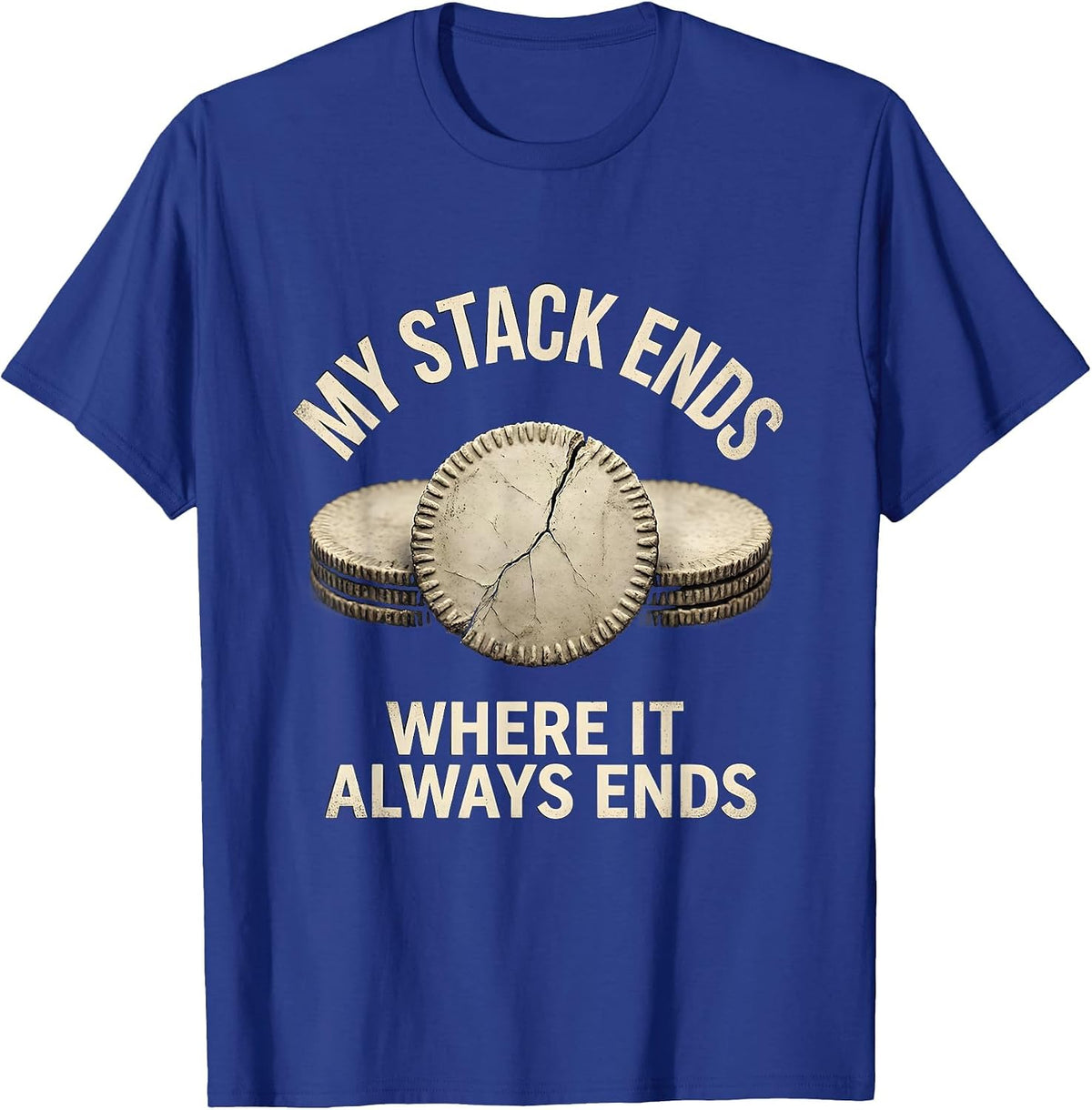 Men's My Stack Ends Where It Always Ends Funny Poker Player T-Shirt - Royal Blue