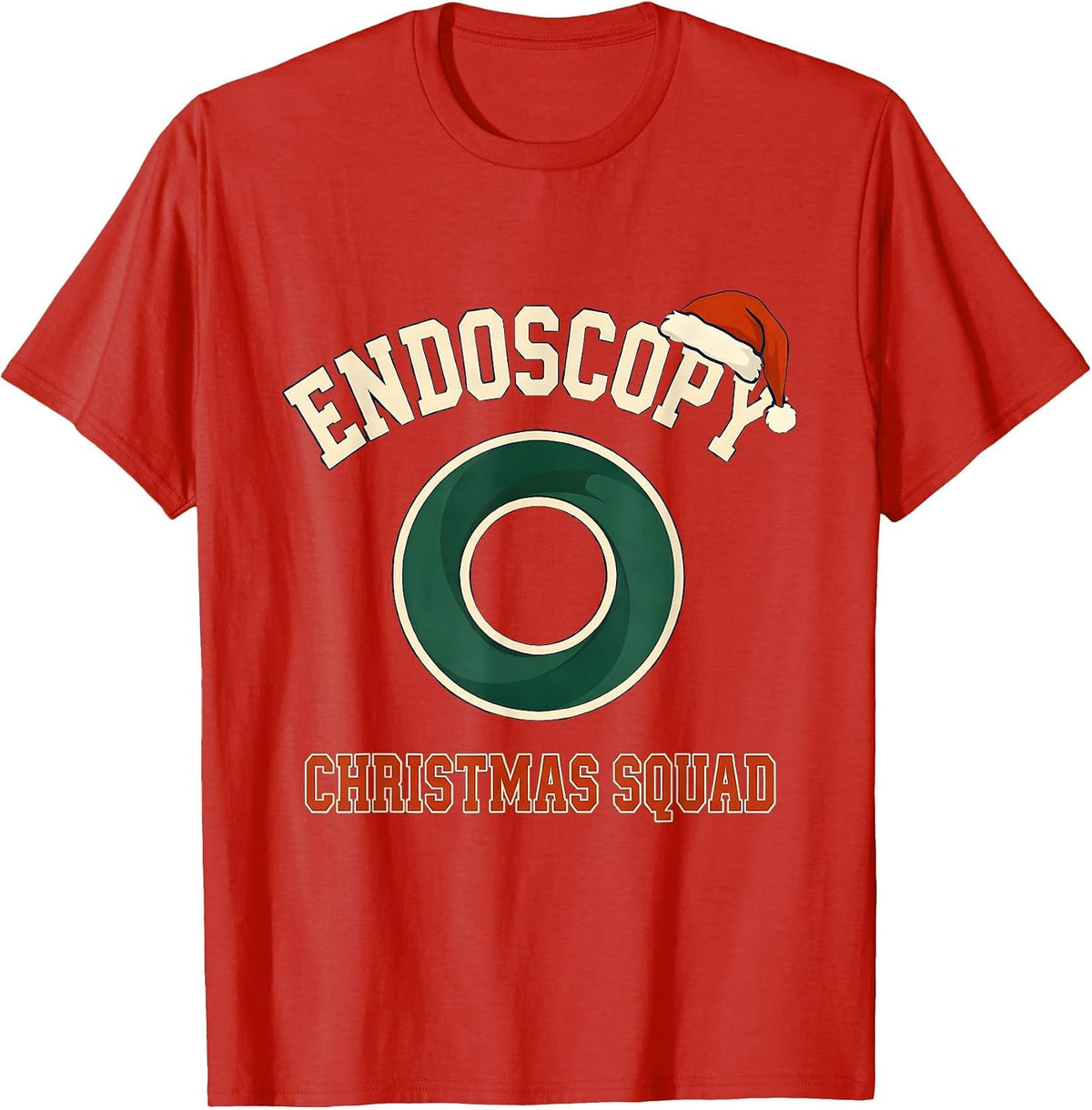 Men's Endoscopy Christmas Squad Gastro Nurse Endoscopy Tech T-Shirt - Red