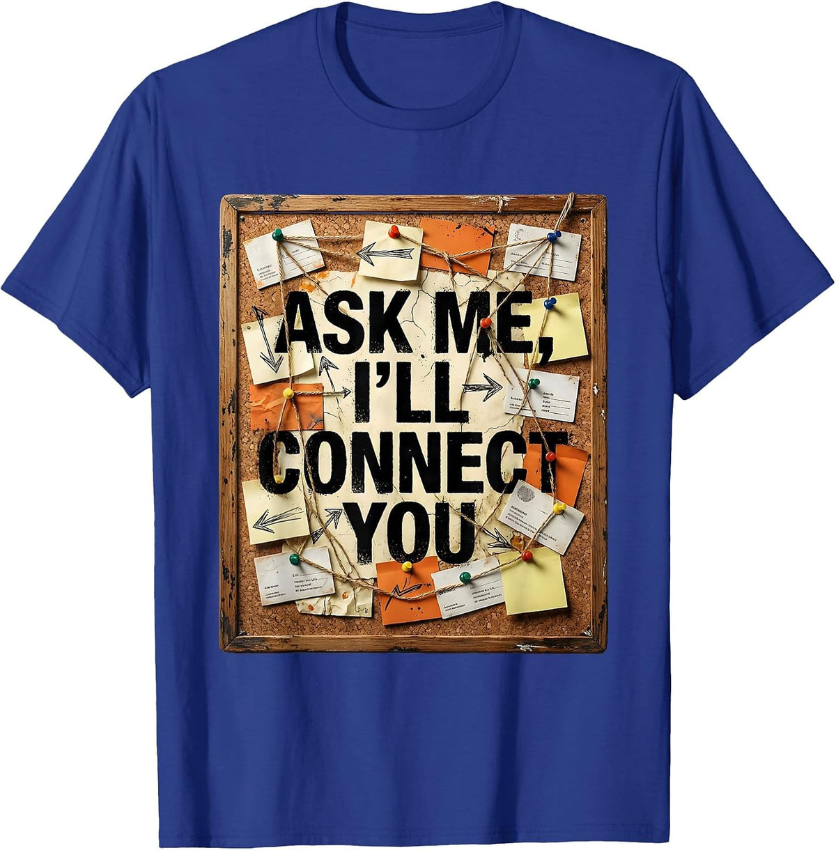 Men's I Cant But I Know A Guy Connector Design T-Shirt - Royal Blue