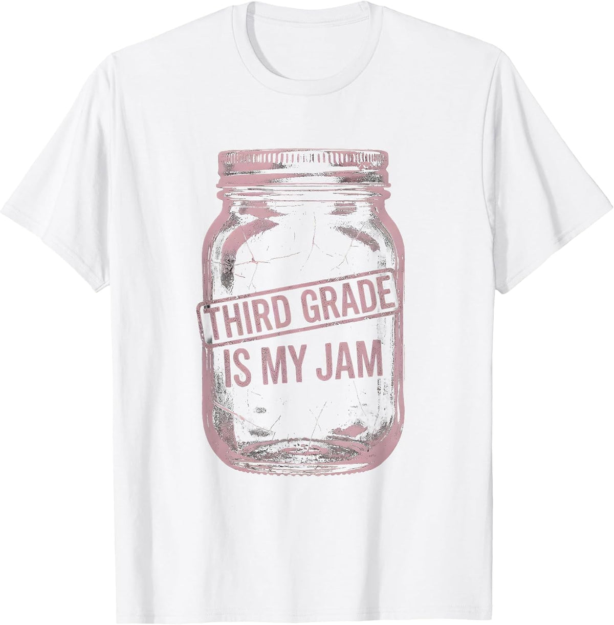 Men's Third Grade Is My Jam Teacher Design T-Shirt - White