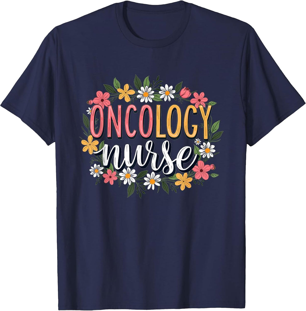 Future Oncology Nurse for Nursing School Student RN College T-Shirt - Navy Blue