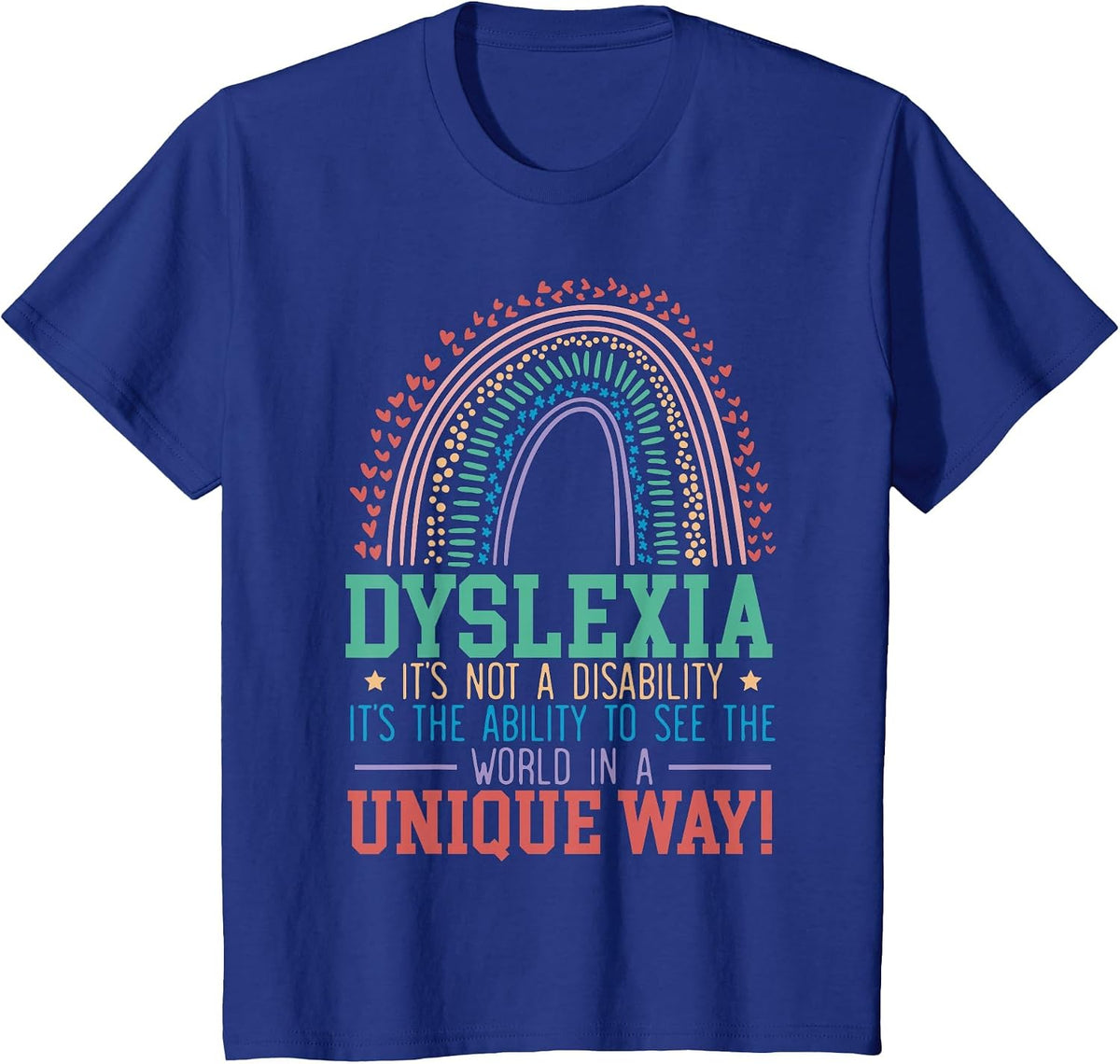 Dyslexia It's Not A Disability Dyslexia Awareness Dyslexic T-Shirt - Royal Blue