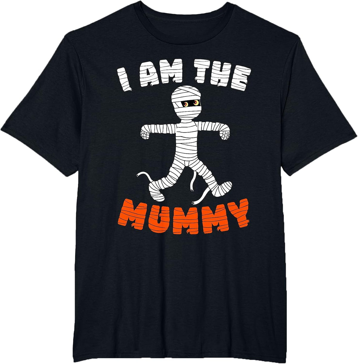 I Am The Mummy Funny Matching Couple Halloween Costume T-Shirt - Black