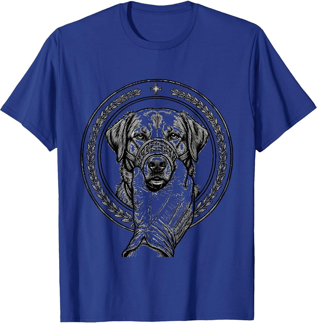 Men's Vet Badge Gift Veterinarian Occupational Humor T-Shirt - Royal Blue