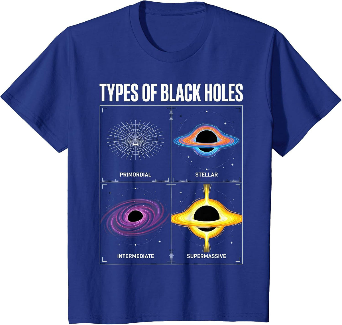 Types of Black Holes T-Shirt - Royal Blue