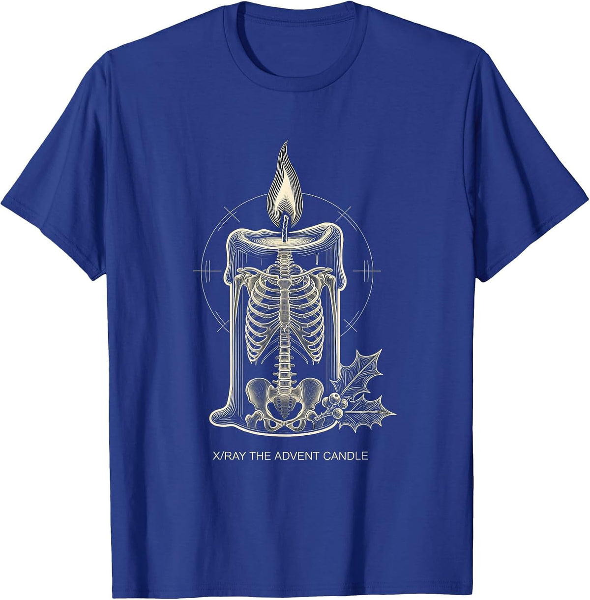 X-Ray The Advent Candle Funny Radiology Tech Christmas Humor T-Shirt - Royal Blue
