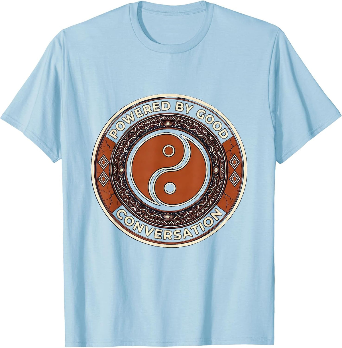 Men's Powered by Good Conversation Graphic Design T-Shirt - Baby Blue