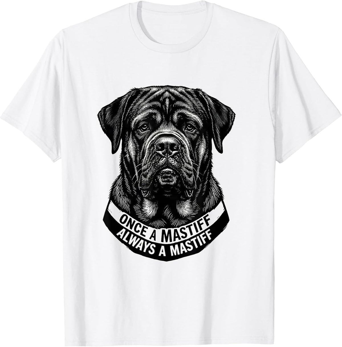 Men's Once A Mastiff Always A Mastiff Vintage School Mascot Team T-Shirt - White