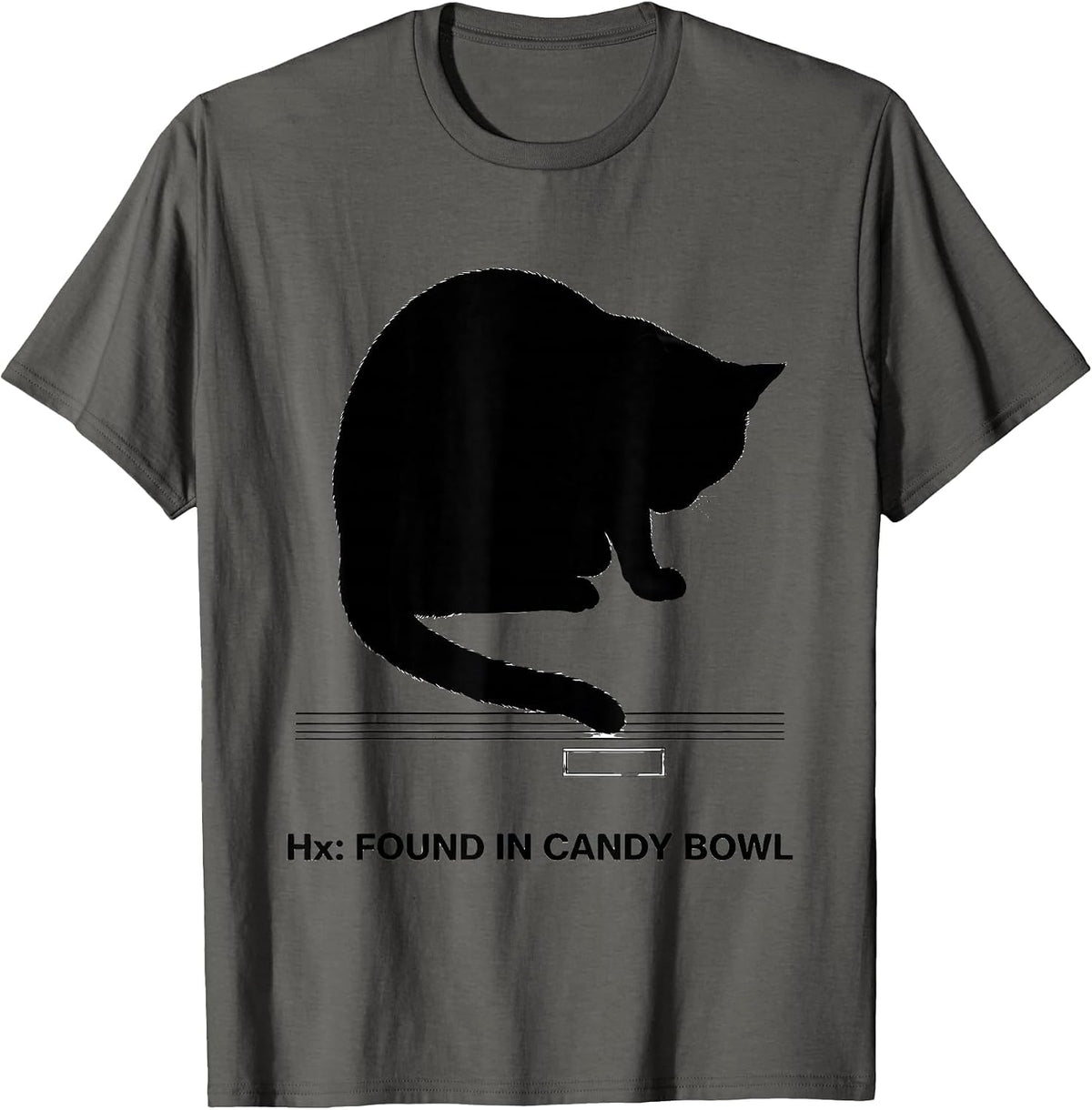 Hx: Found In Candy Bowl Funny Vet Tech Halloween Costume T-Shirt - Asphalt Grey
