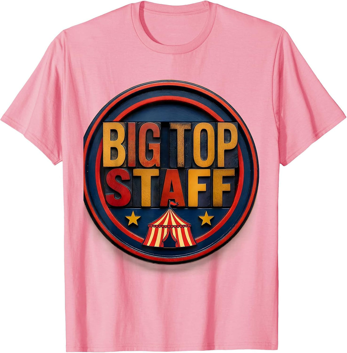 Men's Big Top Staff Funny Circus Carnival Costume Party Staff Role T-Shirt - Pink