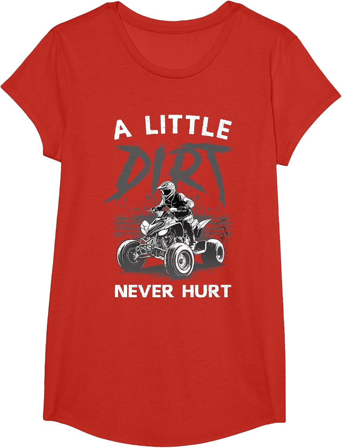 Cool ATV Design for Men Women Kids Quad 4 Wheeler ATV Riding T-Shirt - Girls Red